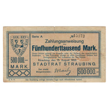 Banknote, Germany, Straubing Stadtrat, 500000 Mark, Texte, 1923, 1923-08-15