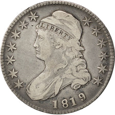 UNITED STATES, Capped Bust, Half Dollar, 1819, U.S. Mint, KM #37, VF(30-35),...