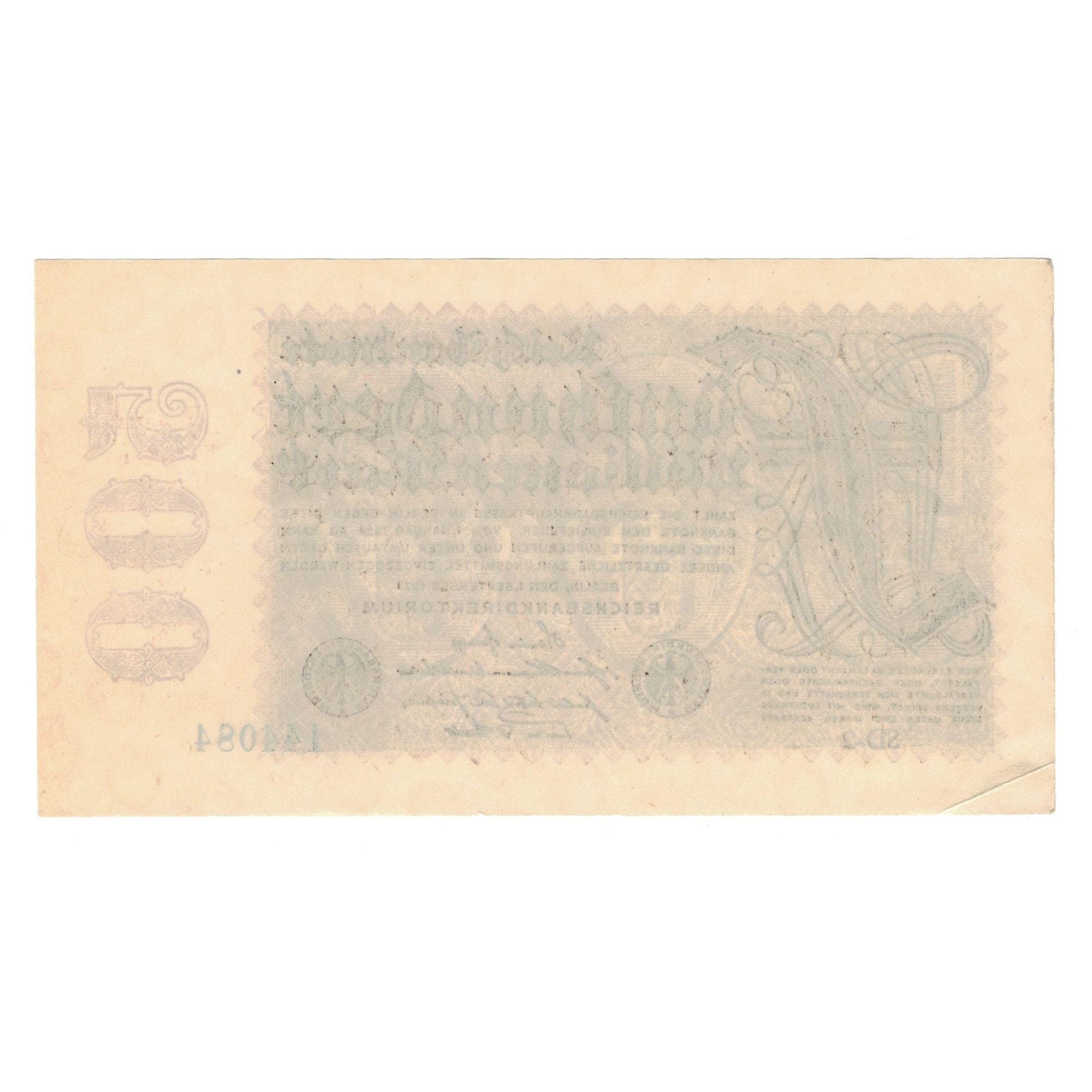 Banknote, Germany, Reichsbanknote Reichsbankdirektorium Berlin (Republic