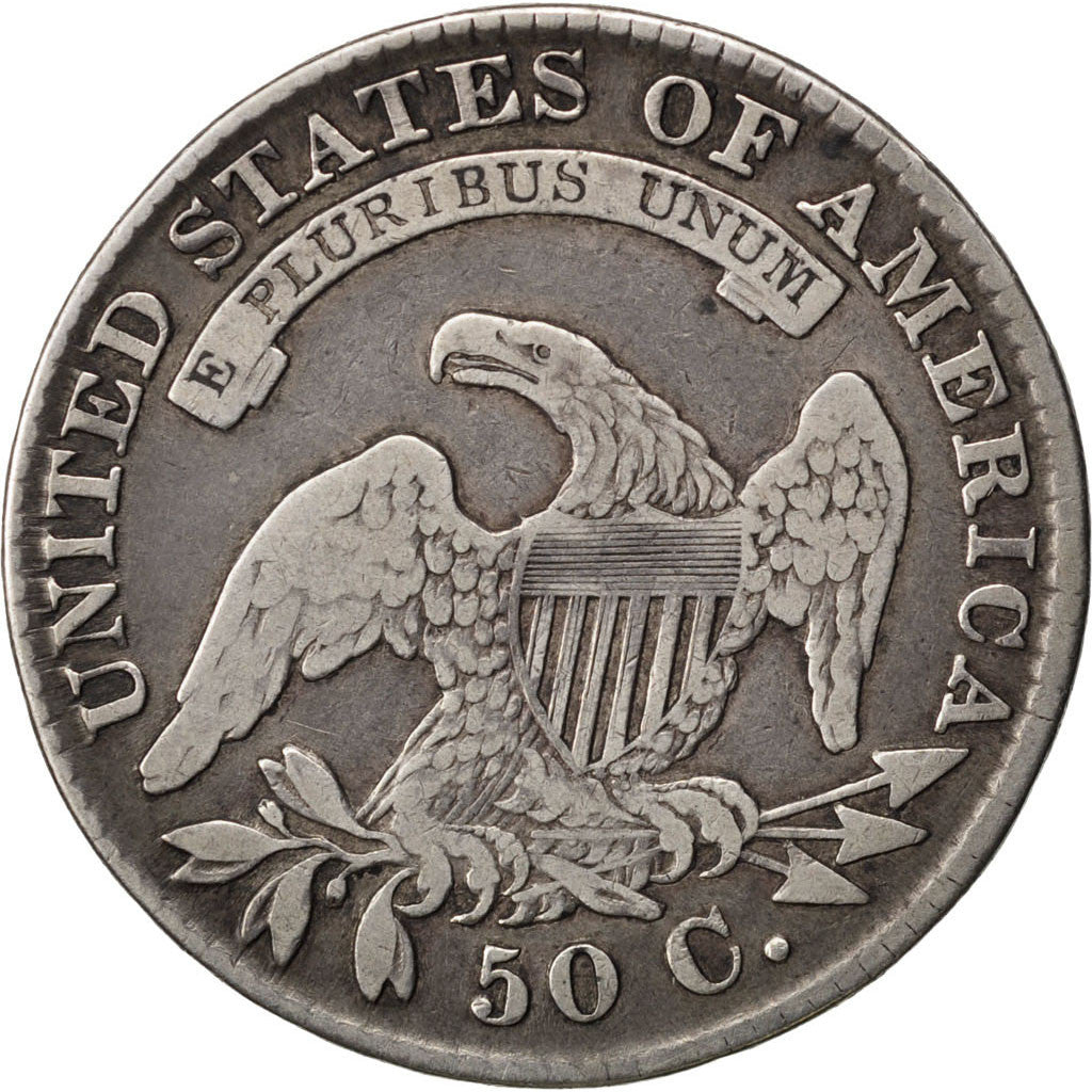 UNITED STATES, Capped Bust, Half Dollar, 1830, U.S. Mint, KM #37, VF(30-35),...