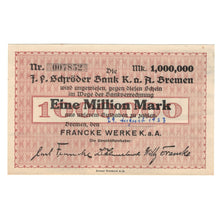 Banknote, Germany, Bremen, 1 Million Mark, Texte, 1923, 1923-08-16, AU(55-58)