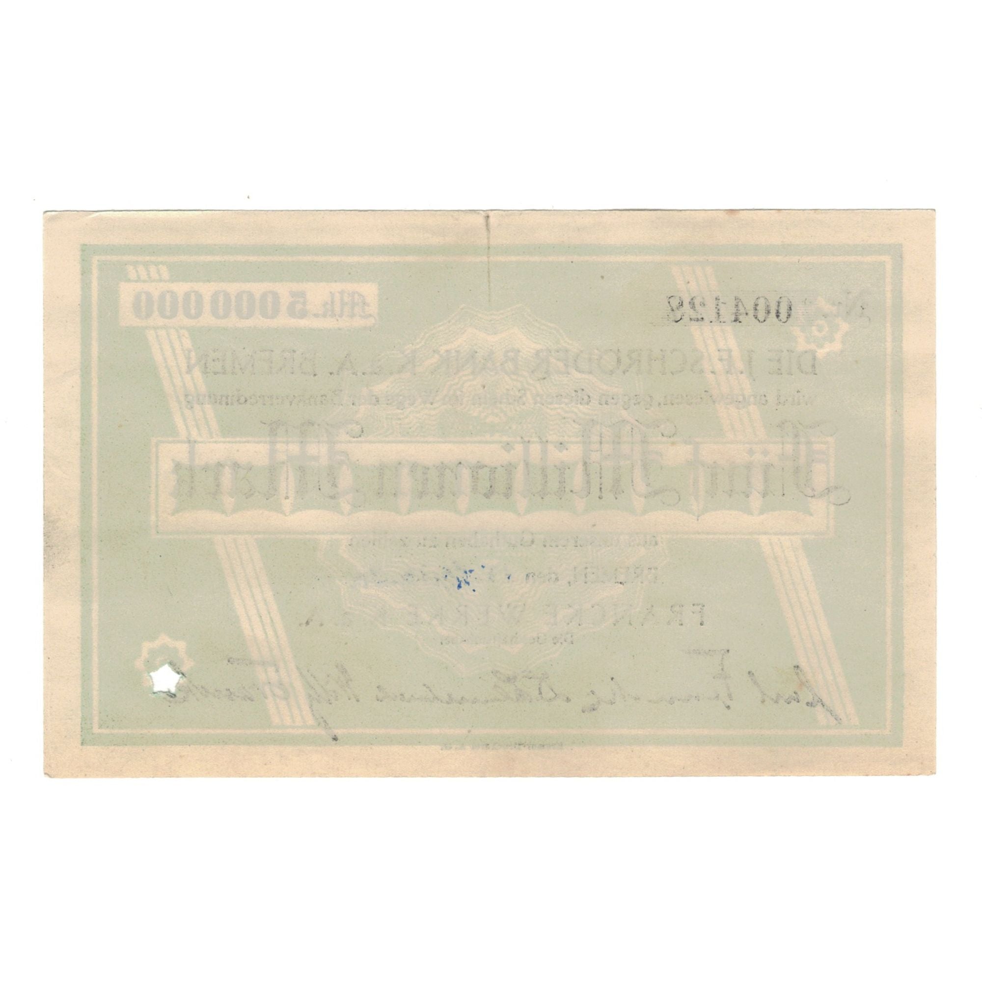 Banknote, Germany, Bremen, 5 Millions Mark, Texte, 1923, 1923-08-16, AU(55-58)