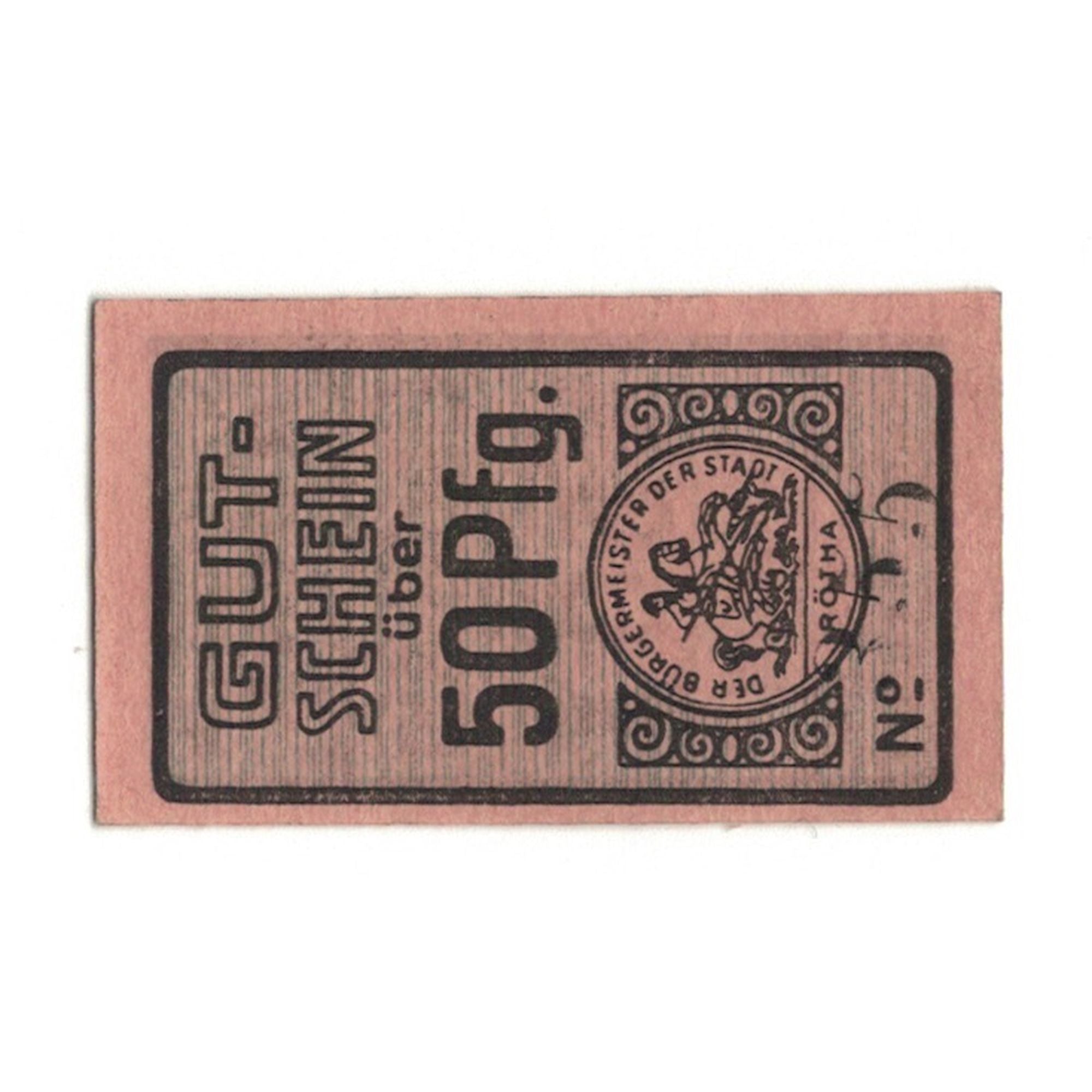 Banknote, Germany, Rötha Stadt, 50 Pfennig, valeur faciale, AU(55-58)