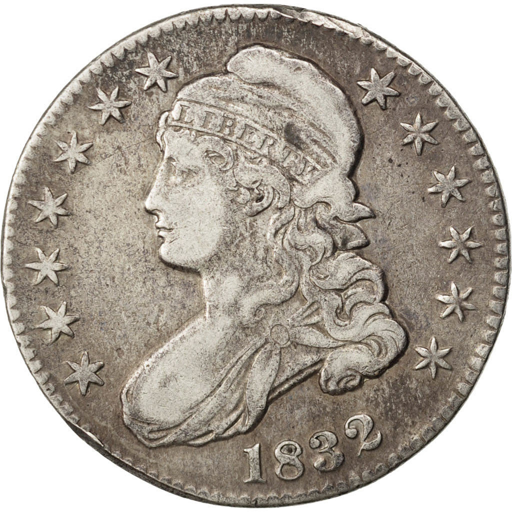 Coin, United States, Capped Bust, Half Dollar, 1832, U.S. Mint, Philadelphia