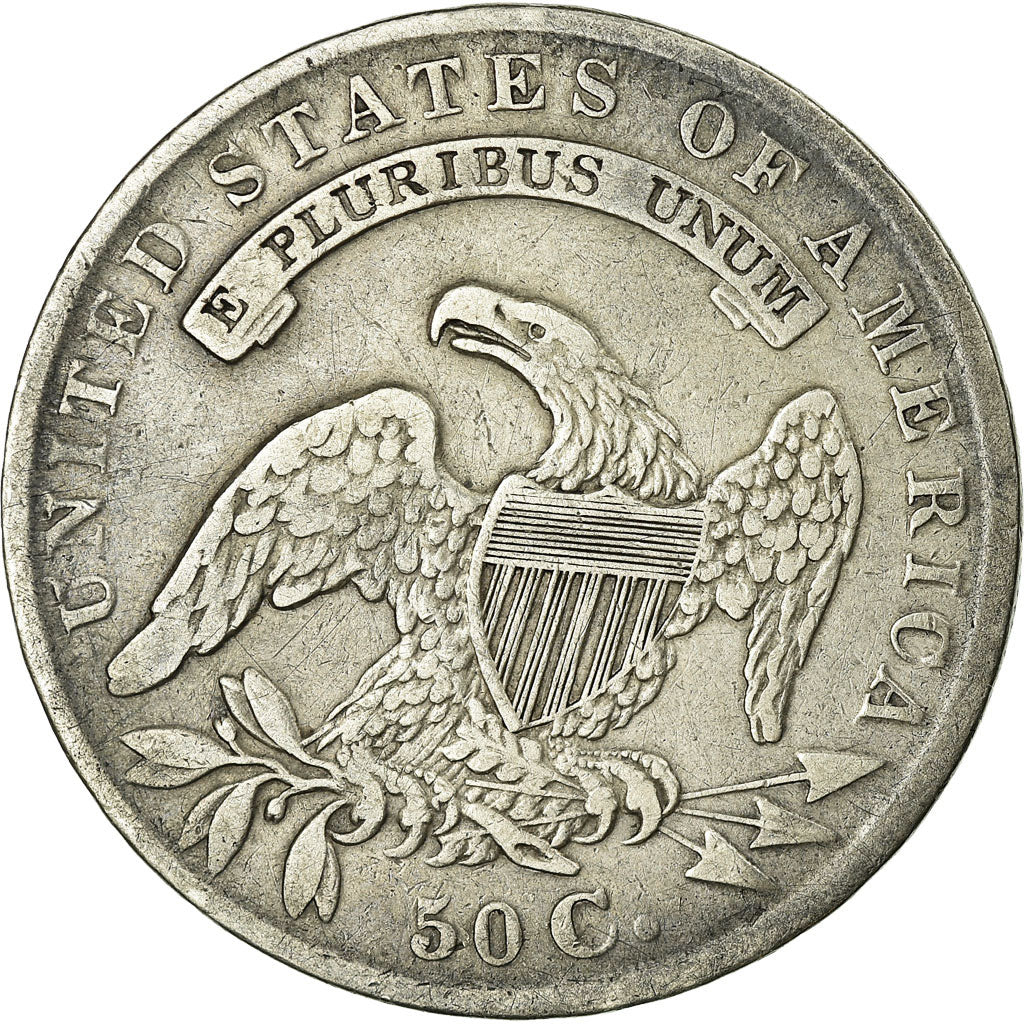 Coin, United States, Capped Bust, Half Dollar, 1834, U.S. Mint, Philadelphia