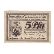 Banknote, Germany, Ronneburg Stadt, 5 Pfennig, Batiment, 1921, 1921-05-01