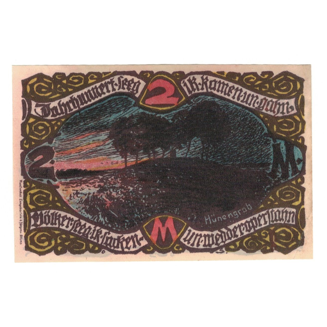 Banknote, Germany, Groß-Flottbek Gemeinde, 2 Mark, paysage, 1921, 1921-09-01