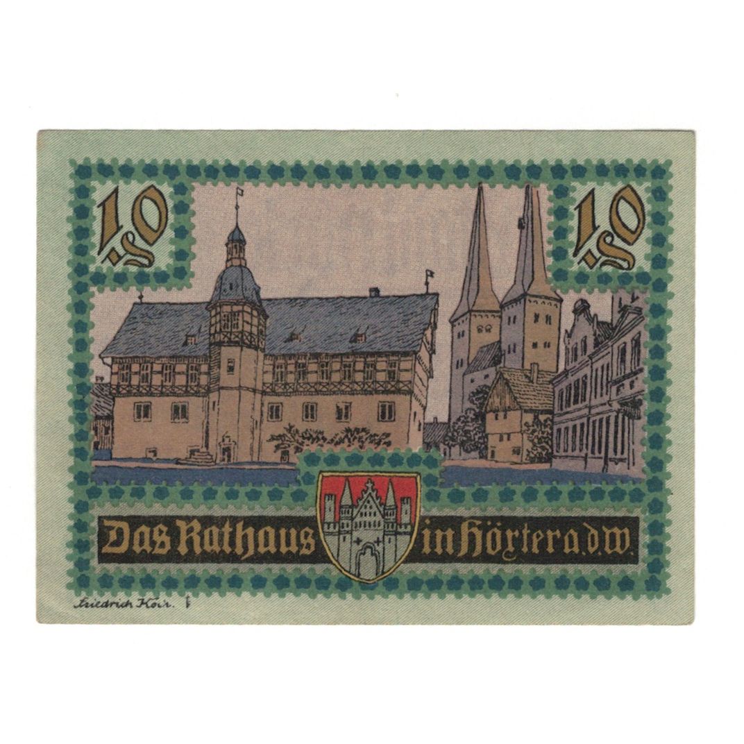 Banknot, Niemcy, Hoxter Stadt, 10 Pfennig, paysage, 1921, 1921-05-01, AU(55-58)