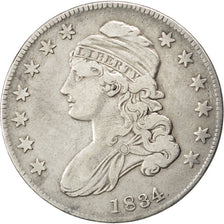 Coin, United States, Capped Bust, Half Dollar, 1834, U.S. Mint, Philadelphia