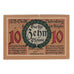 Banconote, Germania, Lindenberg i. Allgäu Stadt, 10 Pfennig, personnage, 1918