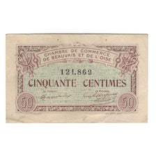 France, Beauvais, 50 Centimes, 1920, AU(55-58), Pirot:022.01