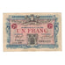 France, Toulon, 1 Franc, 1922, AU(55-58), Pirot:121-20