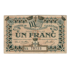 Francia, Rennes et Saint-Malo, 1 Franc, 1915, BB+, Pirot:105-6
