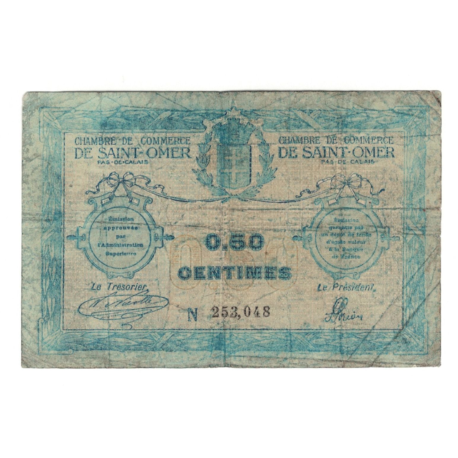 France, Saint-Omer, 50 Centimes, 1914, AU(55-58), Pirot:115-1