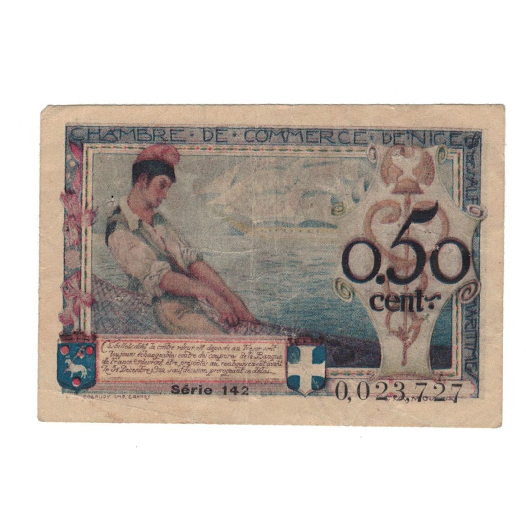 France, Nice, 50 Centimes, AU(55-58), Pirot:91-9
