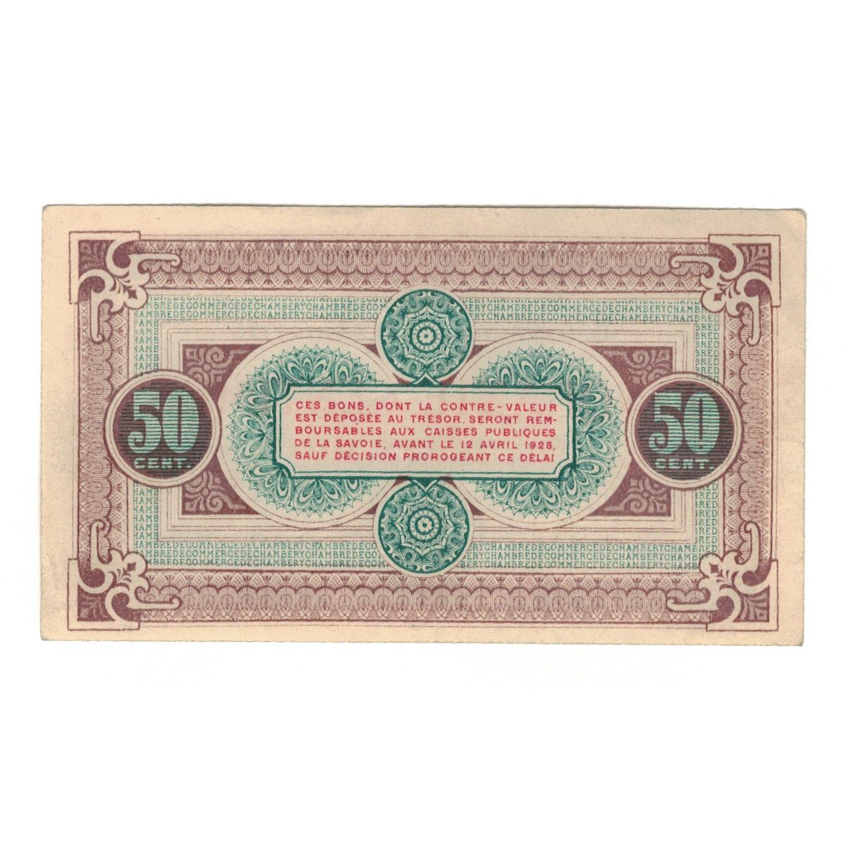 Francia, Chambéry, 50 Centimes, 1920, SPL-, Pirot:44-12
