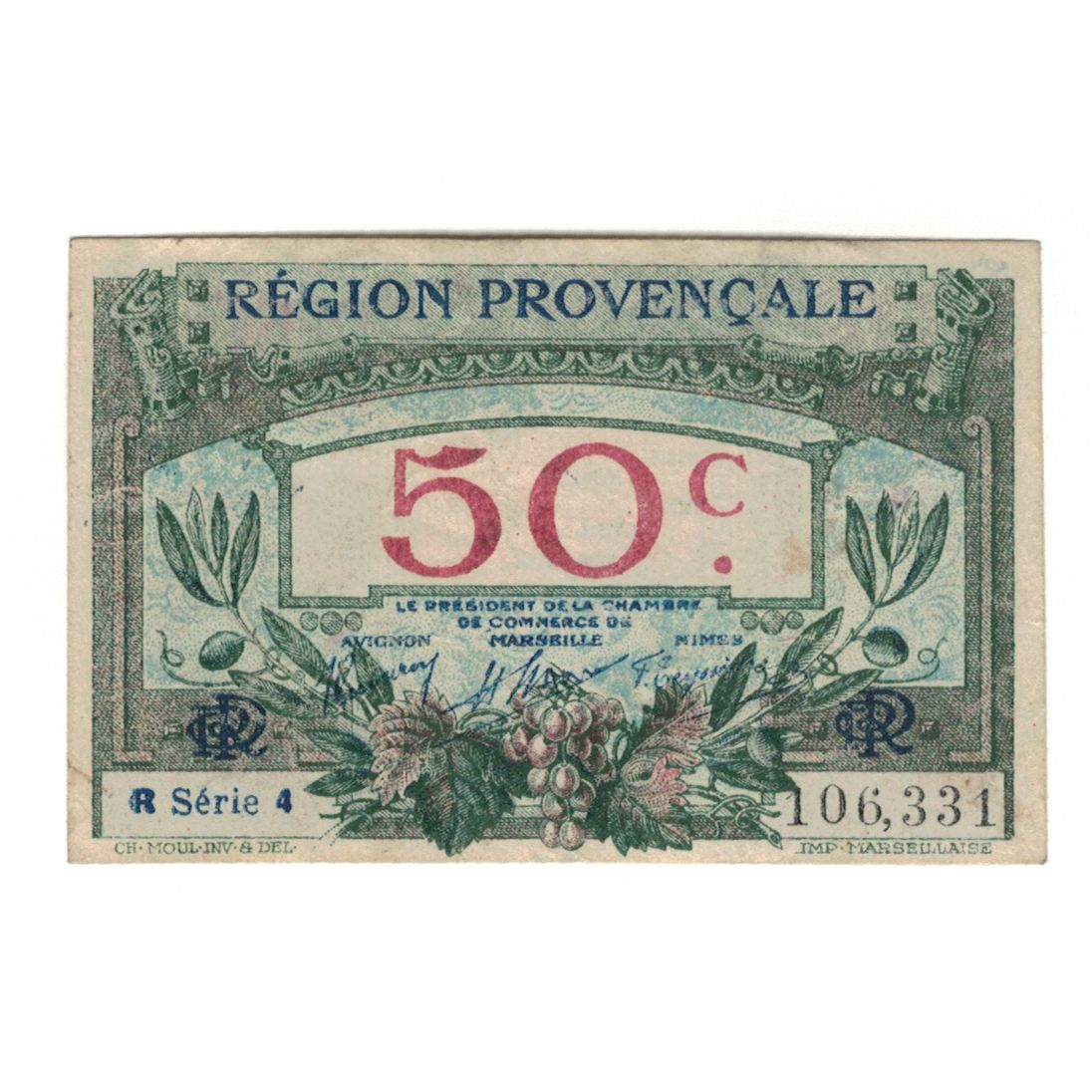 França, Région Provençale, 50 Centimes, 1992, AU(55-58), Pirot:102-1