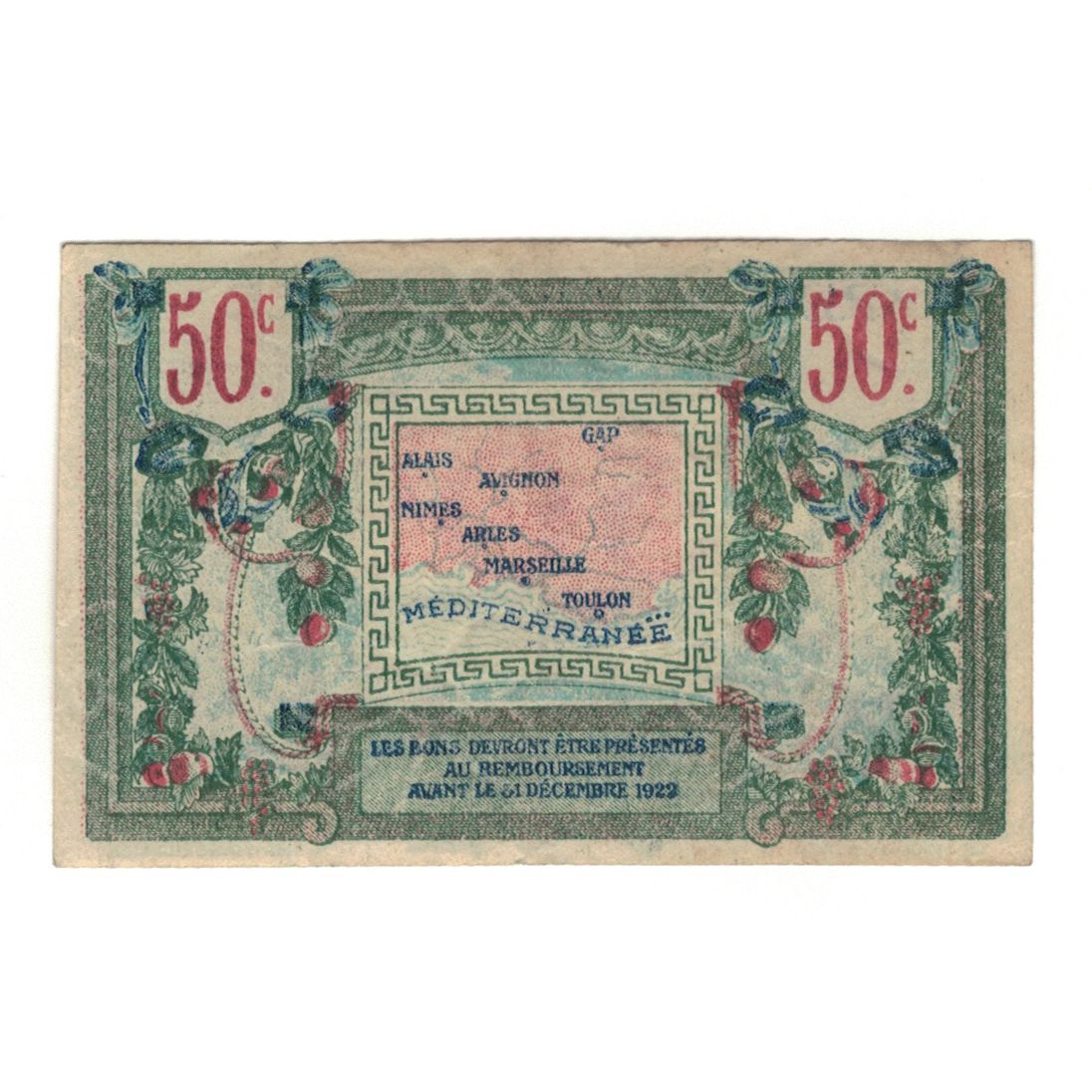 França, Région Provençale, 50 Centimes, 1992, AU(55-58), Pirot:102-1