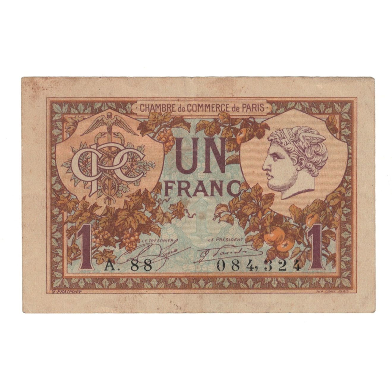 Francia, Paris, 1 Franc, 1920, EBC, Pirot:97-36