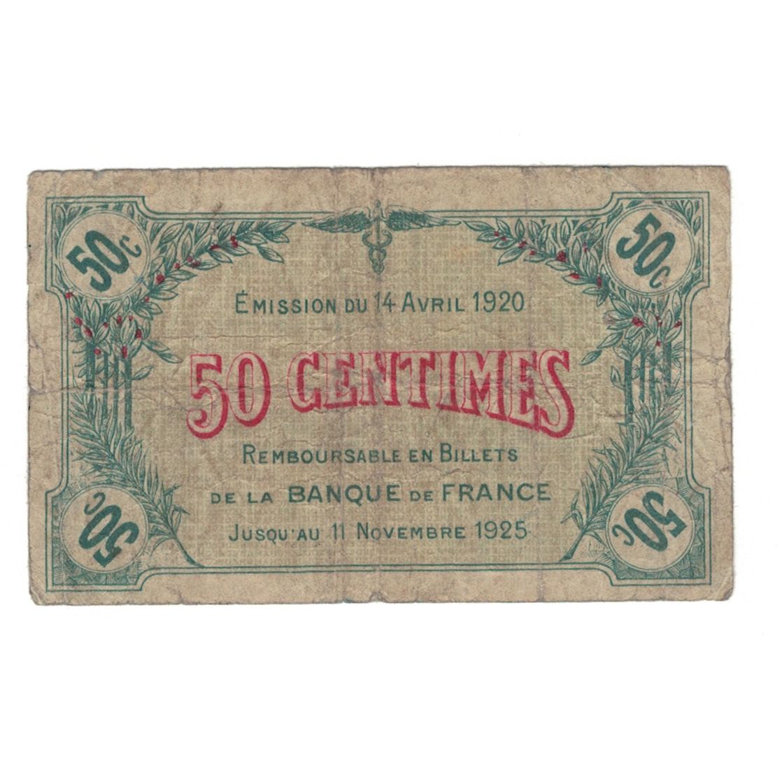 France, Saint-Dizier, 50 Centimes, 1920, AU(55-58), Pirot:52-17