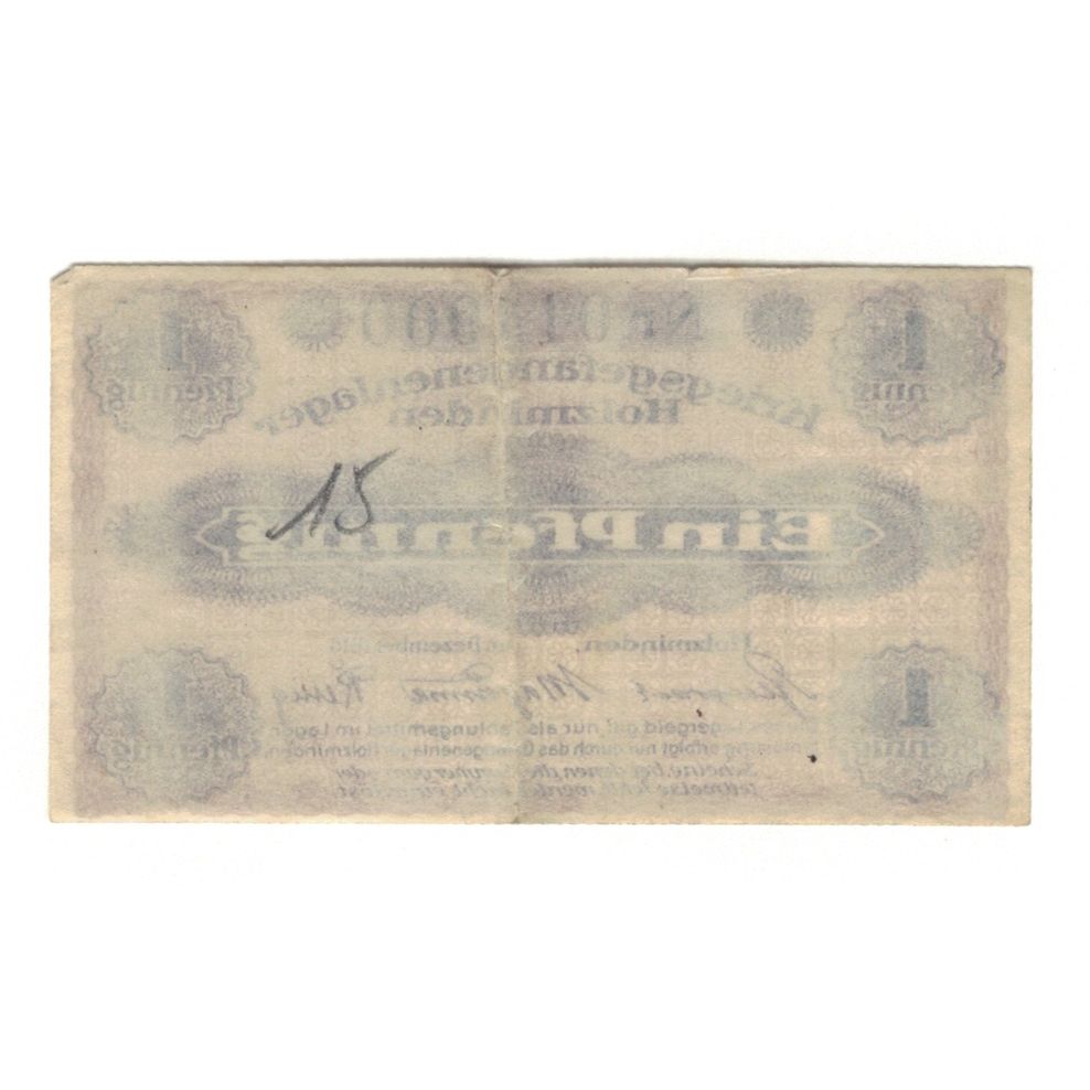 Banconote, Germania, Holzminden POW Camp, 1 Pfennig, valeur faciale, 1916, SPL-