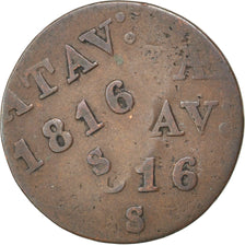 NETHERLANDS EAST INDIES, Duit, 1816, Utrecht, KM #281, VF(30-35), Copper, 2.55