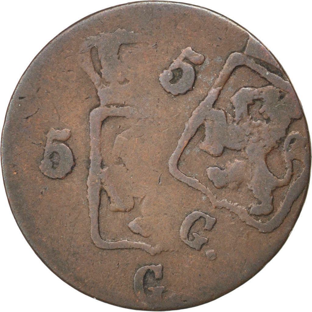 NETHERLANDS EAST INDIES, Duit, 1816, Utrecht, KM #281, VF(30-35), Copper, 2.55