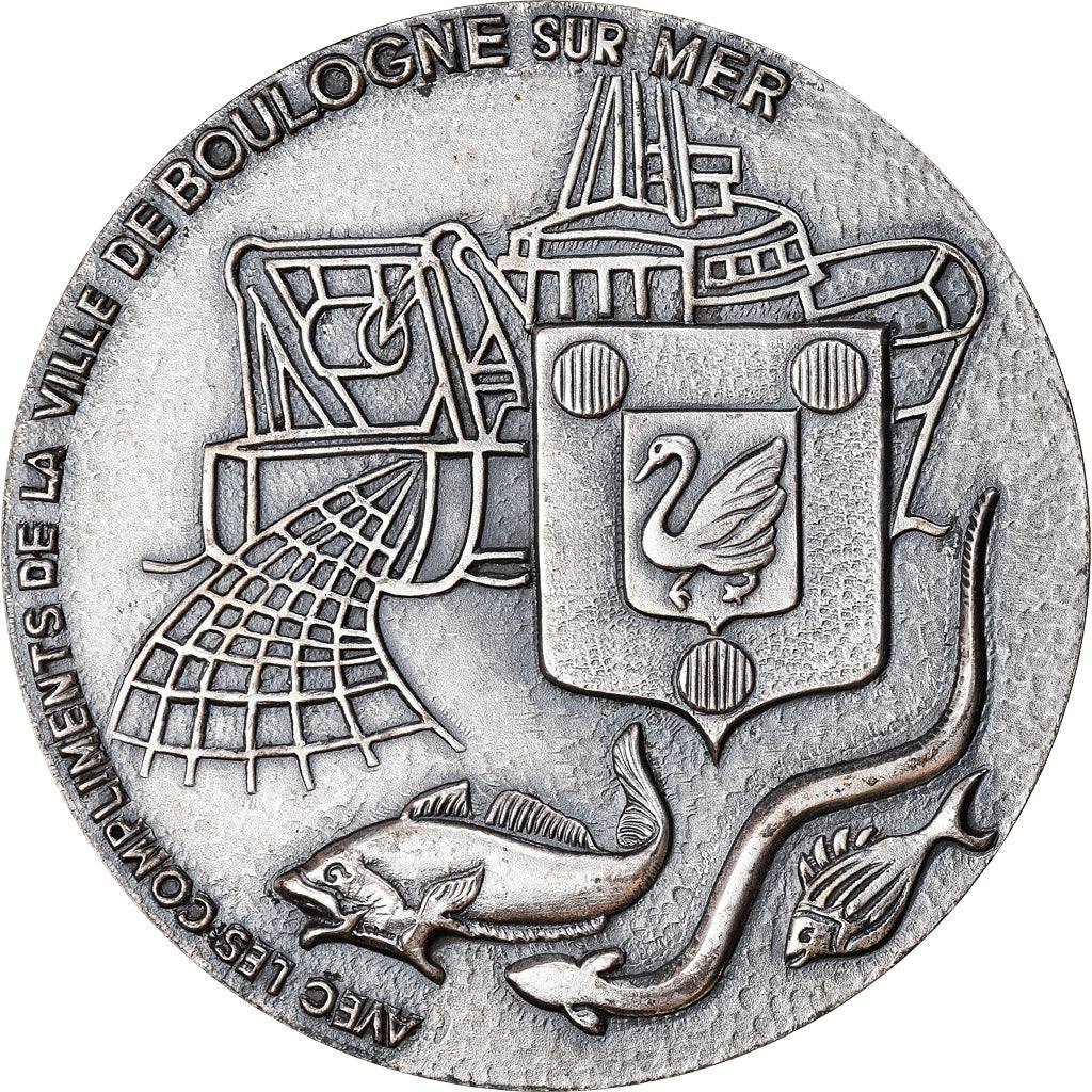 France, Medal, Ville de Boulogne sur mer, Sports & leisure, Pichard, AU(50-53)