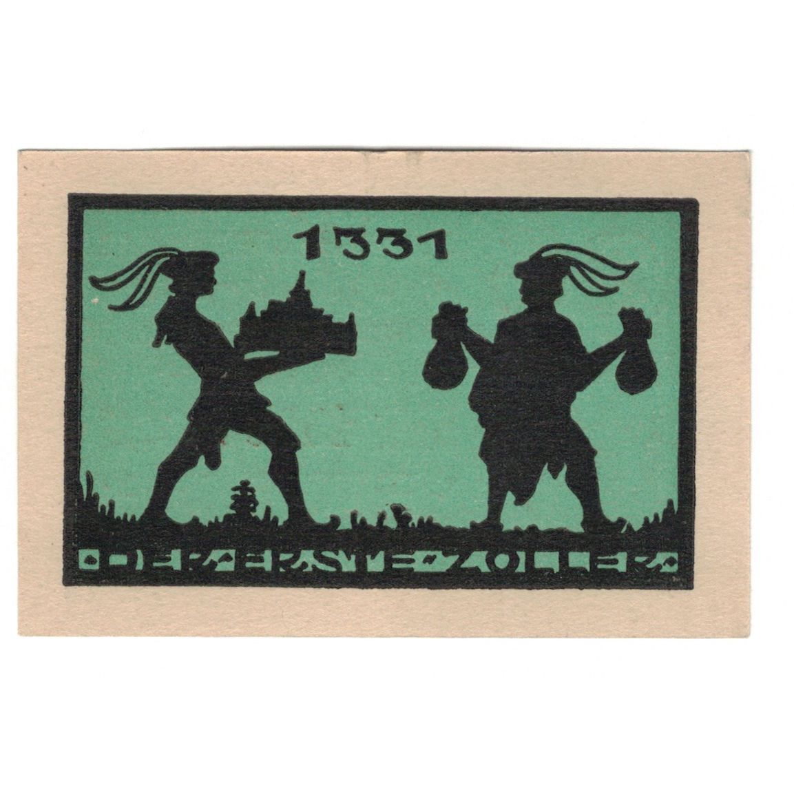 Banknote, Germany, Ansbach, 25 Pfennig, personnage, 1921, 1921-08-12, AU(55-58)