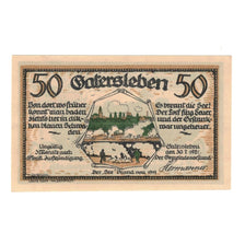 Banconote, Germania, Gatersleben Gemeinde, 50 Pfennig, train, 1921, 1921-07-30