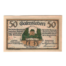 Geldschein, Deutschland, Gatersleben Gemeinde, 50 Pfennig, train 1, 1921