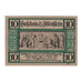 Banknot, Niemcy, Allenstein Stadt, 10 Pfennig, personnage, 1921, 1921-04-01