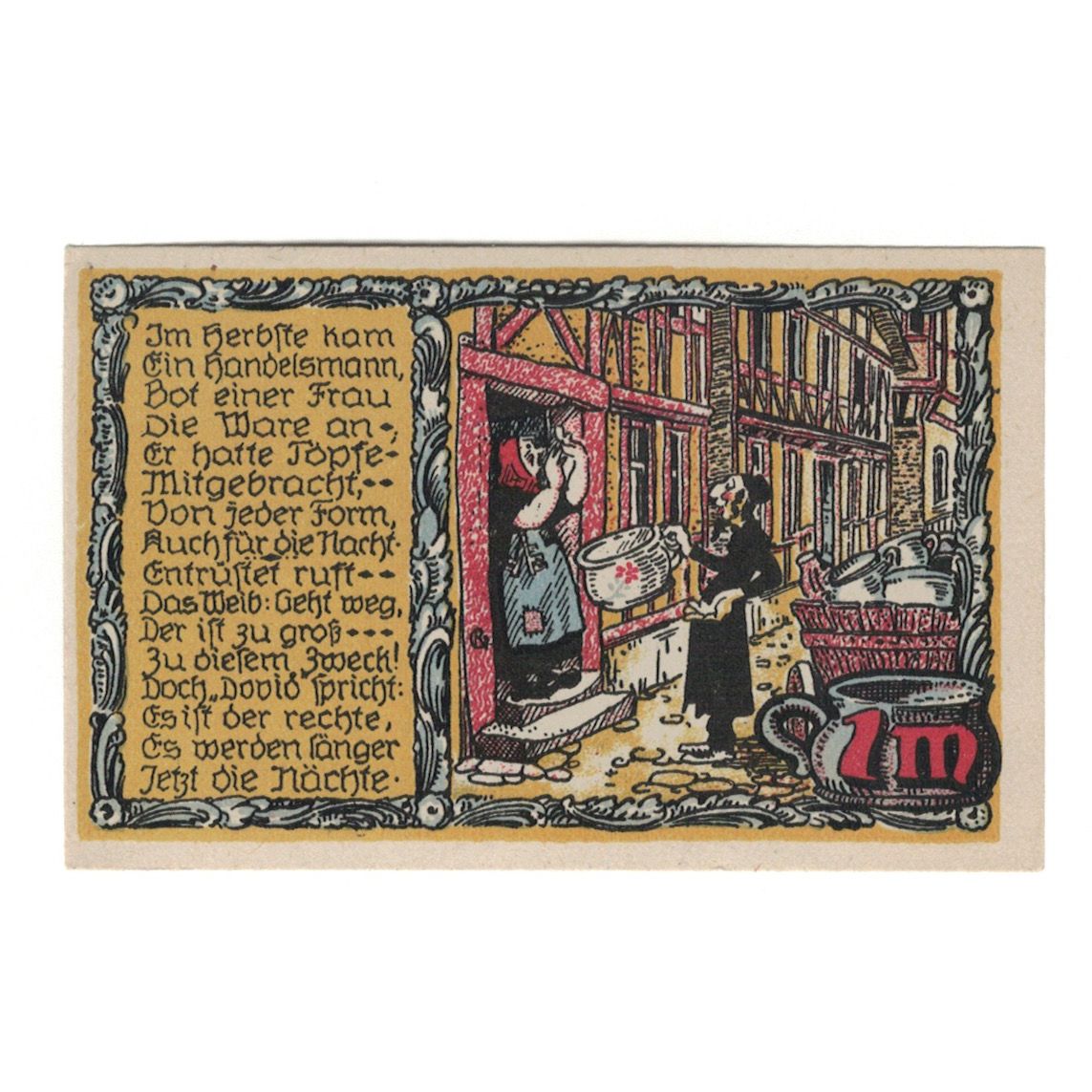 Banknote, Germany, Beverungen Stadt, 1 Mark, maison 2, 1921, 1922-03-01