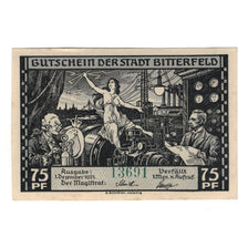 Geldschein, Deutschland, Bitterfeld Stadt, 75 Pfennig, train, 1921, 1921-12-01