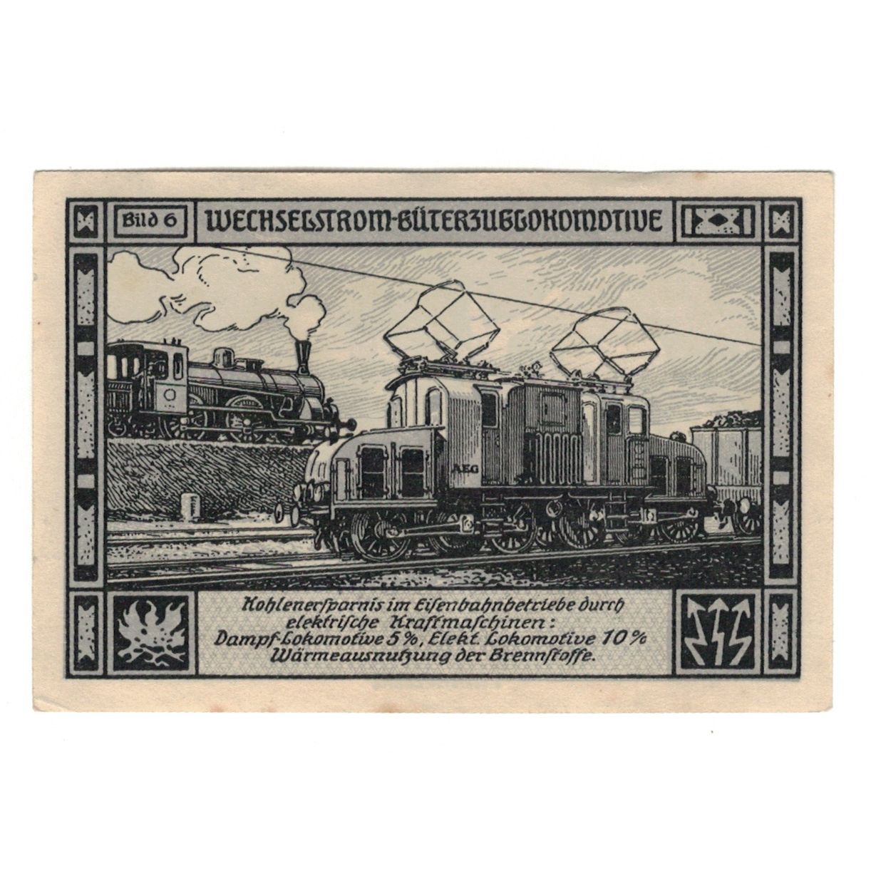 Geldschein, Deutschland, Bitterfeld Stadt, 75 Pfennig, train, 1921, 1921-12-01