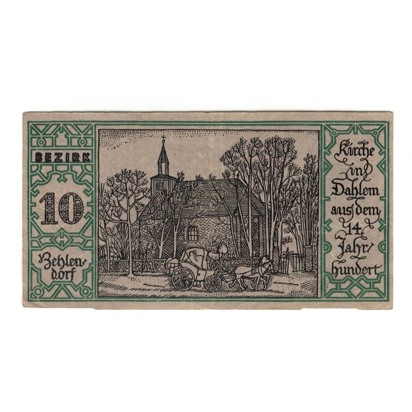 Banknote, Germany, Berlin Stadt, 50 Pfennig, calèche 4, 1921, 1921-09-09