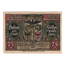 Banknote, Germany, Fürstenwalde Stadt, 75 Pfennig, personnage, 1921, AU(55-58)