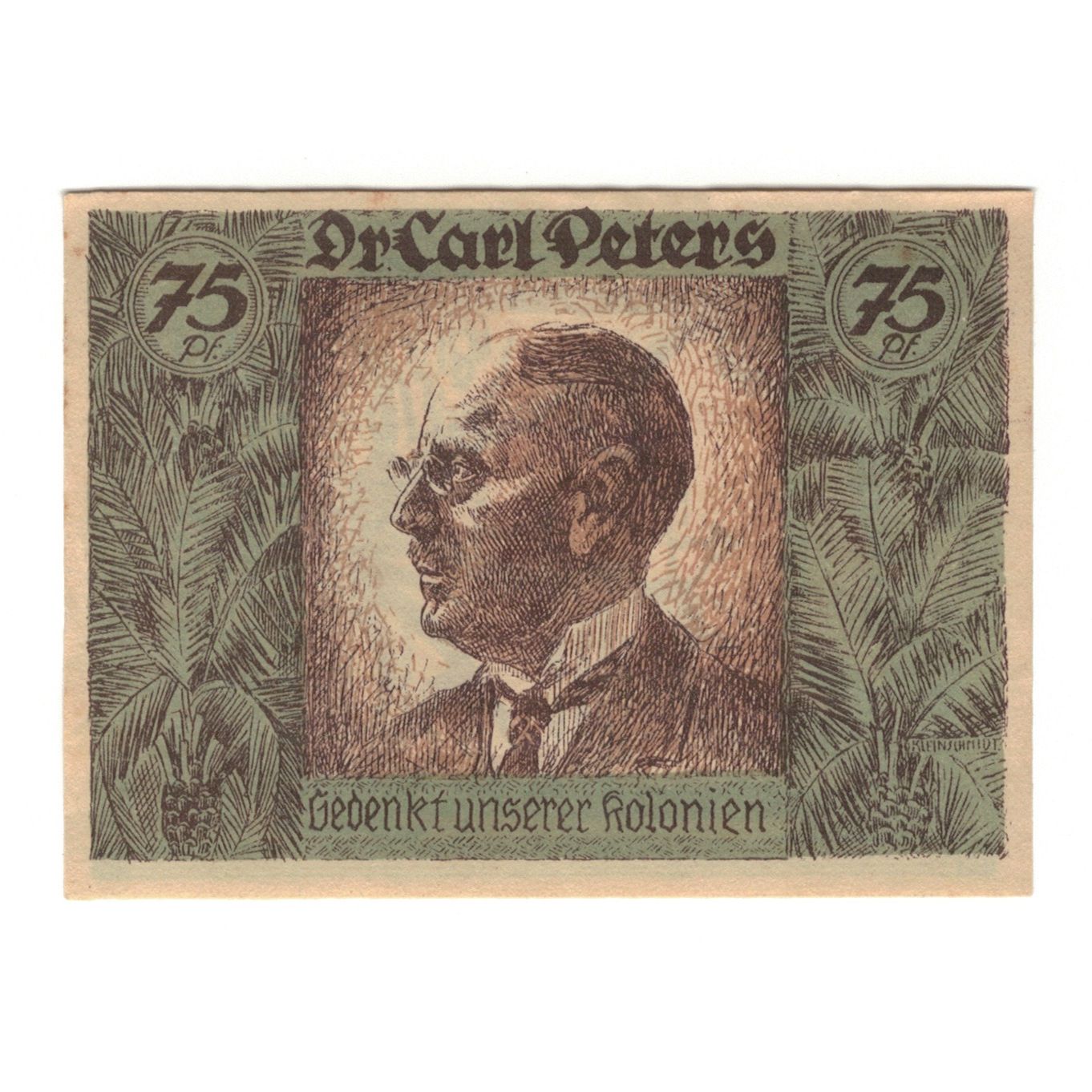 Billet, Allemagne, Berlin Deutsch-Hanseatischer Kolonialgedanktag, 75 Pfennig