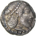 SICILIA, SYRACUSA, Arethusa, nymph, Obol, Syracuse, AU(50-53), Silver, 0.64