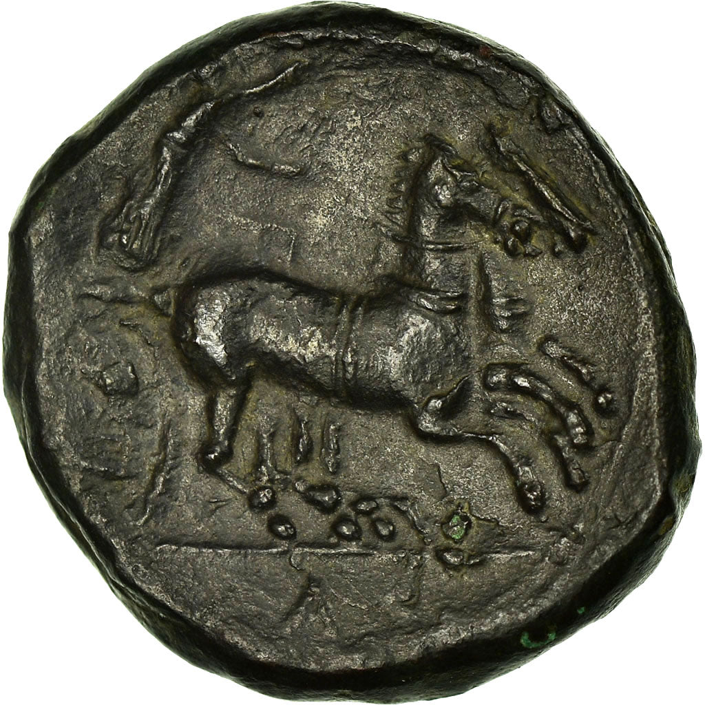 Coin, SICILIA, Syracuse, Persephone, Bronze Æ, Syracuse, AU(50-53), Bronze