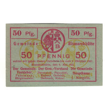 Banknot, Niemcy, Bismarckhütte Gemeinde, 50 Pfennig, Ecusson, 1920, 1920-12-31