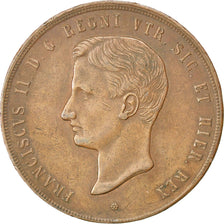 Monnaie, États italiens, NAPLES, Francesco II, 10 Tornesi, 1859, Naples, TTB+