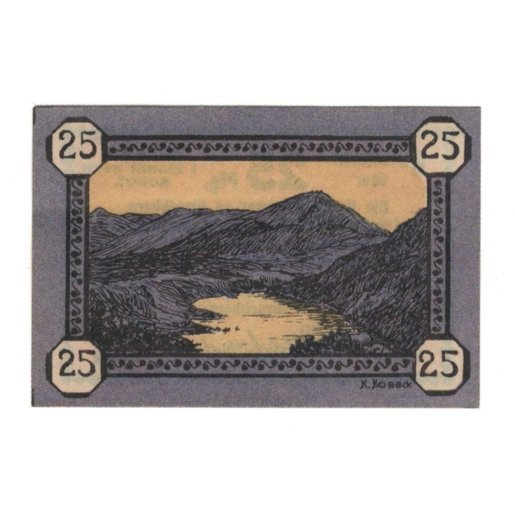 Banknote, Germany, Hirschberg i. Schles Stadt, 25 Pfennig, valeur faciale, 1920
