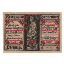 Banknote, Germany, Deggendorf Stadt, 50 Pfennig, Batiment, 1918, AU(55-58)