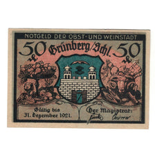 Banknote, Germany, Grünberg, 50 Pfennig, personnage, 1921, 1921-12-31