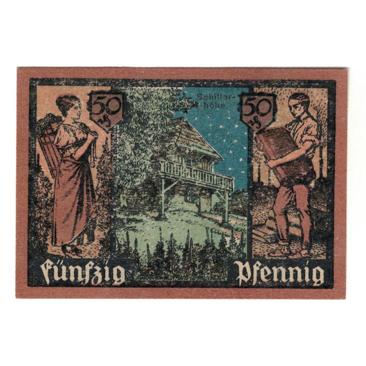 Banknote, Germany, Grünberg, 50 Pfennig, personnage, 1921, 1921-12-31