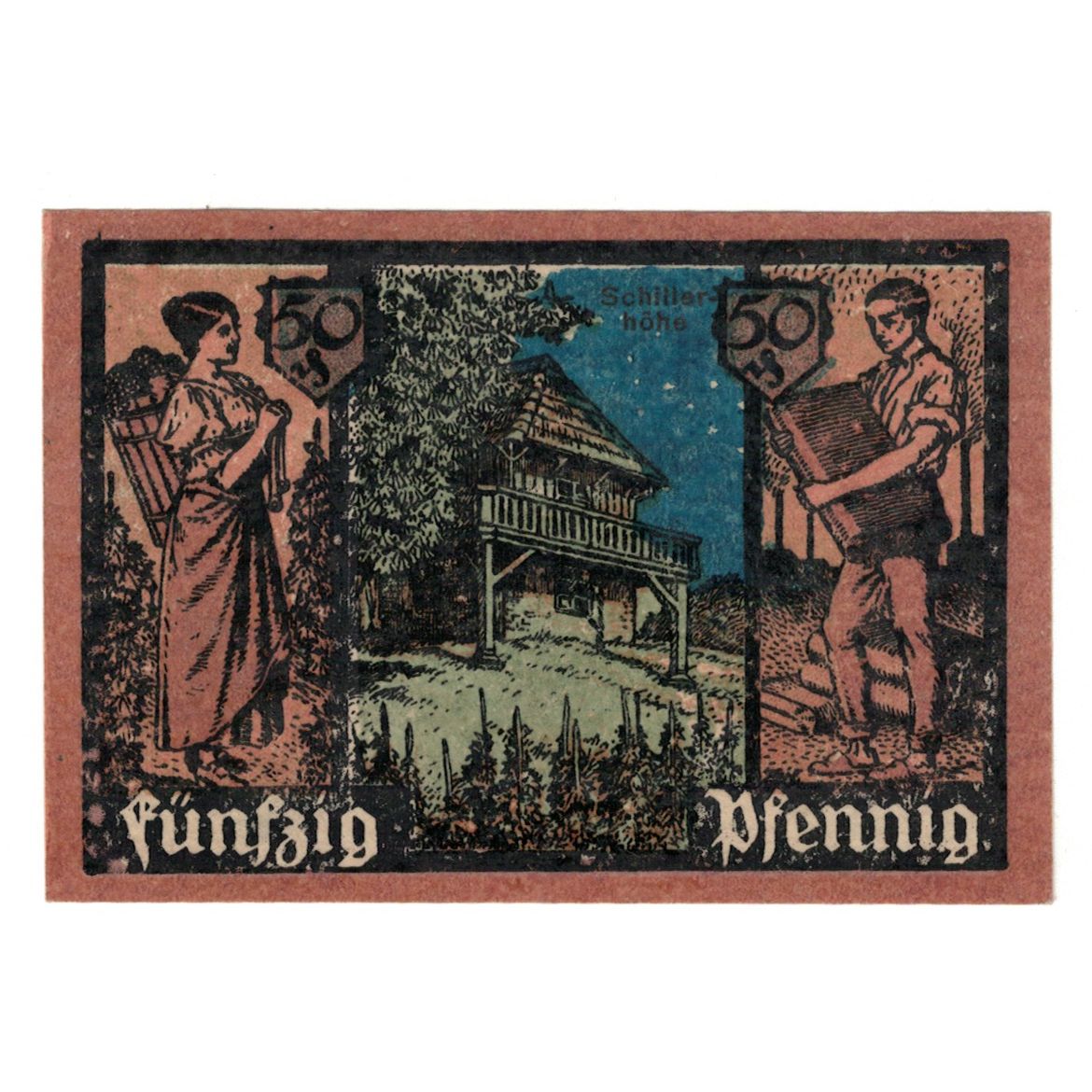 Banconote, Germania, Grünberg, 50 Pfennig, personnage 4, 1921, 1921-12-31, SPL