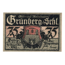 Banknote, Germany, Grünberg, 75 Pfennig, personnage, 1921, 1921-12-31