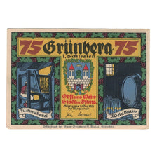 Banknote, Germany, Grunberg Stadt, 75 Pfennig, personnage, 1921, 1921-12-31