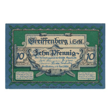 Banknote, Germany, Greiffenberg, 10 Pfennig, ruine, 1920, 1920-04-19